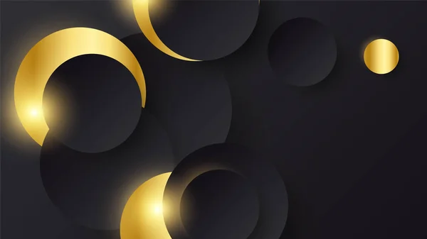 Luxus Schwarz Und Gold Hintergrund — Stockvektor