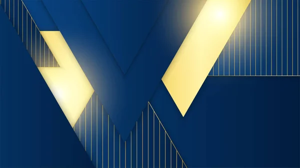 Abstrakte Vorlage Dunkelblauer Luxus Premium Hintergrund Mit Luxuriösen Geometrischen Mustern — Stockvektor