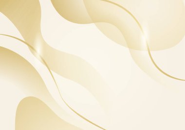 Soyut dalga altın çizgisi arkaplanı. Altın soyut arka plan tasarımı. Modern dalga çizgileri (dalga eğrileri). Pankart için kaliteli şerit kumaş, iş geçmişi. Parlak lüks vektör şablonu