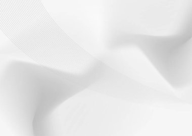 Beyaz gri arka planda soyut dalga eğrisi vektör çizgisi. Modern dalga çizgileri (dalga eğrileri). Pankart için kaliteli şerit kumaş, iş geçmişi. Parlak lüks vektör şablonu