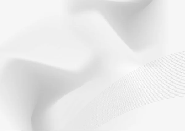 Abstracte Golfcurve Vectorlijn Witte Grijze Achtergrond Moderne Golvende Lijn Patroon — Stockvector