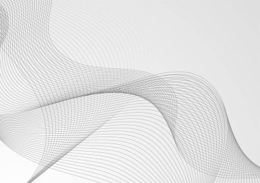 Soyut beyaz arka plan. Soyut çizgi deseni (dalga eğrileri) prim renginde. İş geçmişi, sertifika, broşür şürü için lüks beyaz çizgili vektör düzeni