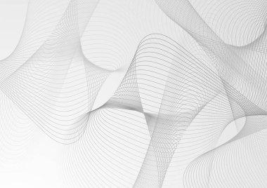 Soyut beyaz arka plan. Soyut çizgi deseni (dalga eğrileri) prim renginde. İş geçmişi, sertifika, broşür şürü için lüks beyaz çizgili vektör düzeni