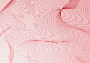 Çizgi dalga eğrisi şekilli soyut açık kırmızı arkaplan