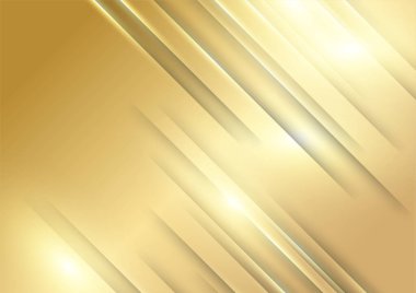 Soyut lüks altın arka plan, çizgi, dalga ve parlak eğri çizgiler. Vektör illüstrasyonu