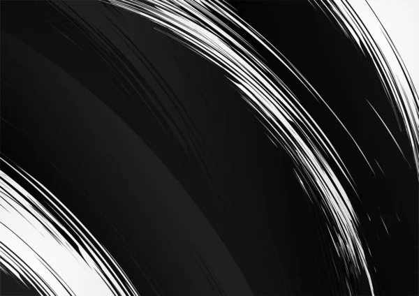 Абстрактна Хвильова Крива Векторна Лінія Чорному Тлі Сучасний Шаблон Хвильової — стоковий вектор