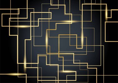 Soyut Siyah ve Altın Tasarım Arkaplanı