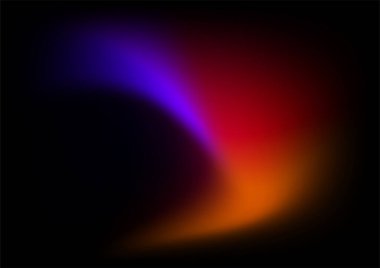 Soyut bulanık arkaplan kırmızı turuncu ve pembe neon renk dalga çizgisi desenli.