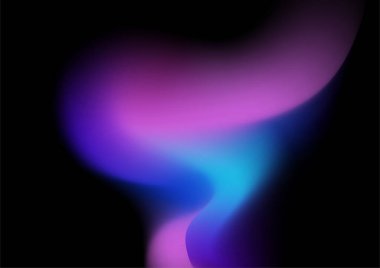 Mavi mor aurora dokusuyla soyut, bulanık, hologram gramlı, gradyan arkaplan. Soyut teknoloji sıvı dalgalı şekiller fütüristik afişler. Aurora ile parlayan vektör