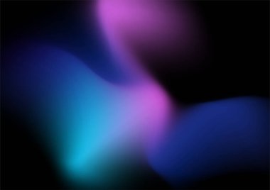 Mavi mor aurora dokusuyla soyut, bulanık, hologram gramlı, gradyan arkaplan. Soyut teknoloji sıvı dalgalı şekiller fütüristik afişler. Aurora ile parlayan vektör