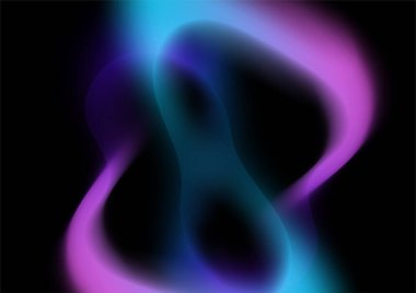 Mavi mor aurora dokusuyla soyut, bulanık, hologram gramlı, gradyan arkaplan. Soyut teknoloji sıvı dalgalı şekiller fütüristik afişler. Aurora ile parlayan vektör