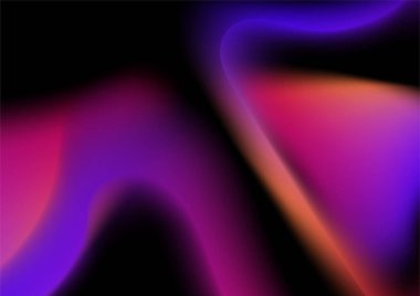 Siyah arkaplanda aurora deseni olan pembe mor turuncu eğimli arkaplan