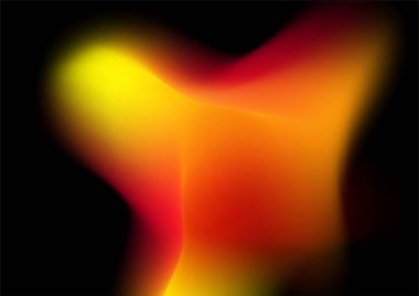 Kırmızı turuncu sarı alev desenli, aurora şekilli soyut bir arkaplan.