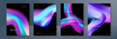 Kapak gradyan dizaynı bulanık aurora soyut renginde. Asgari sıvı teknoloji tasarımı. Ticari reklam tasarımı. Poster, el ilanı ve afiş için parlak dinamik ağ. Vektör illüstrasyonu