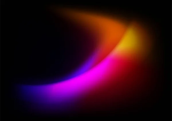波線のテクスチャを持つ抽象的なぼやけた背景赤オレンジ紫とピンクのネオングラデーションの色 — ストックベクタ
