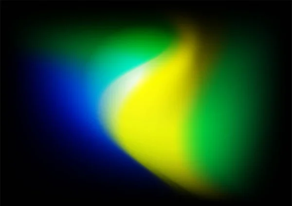 Abstrakter Verschwommener Hintergrund Mit Grün Gelb Orangefarbenem Farbverlauf Und Polarlichtern — Stockvektor