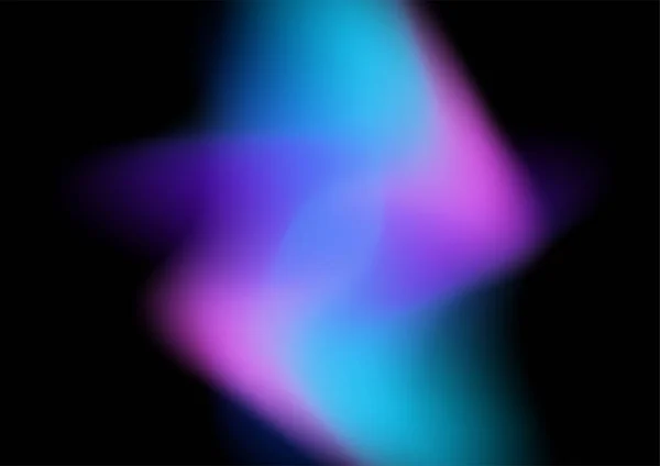 摘要蓝粉紫色梯度极光纹理模糊全息图梯度背景 液体波浪形未来横幅技术 带极光的发光矢量 — 图库矢量图片