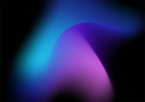 摘要蓝粉紫色梯度极光纹理模糊全息图梯度背景 液体波浪形未来横幅技术 带极光的发光矢量 — 图库矢量图片
