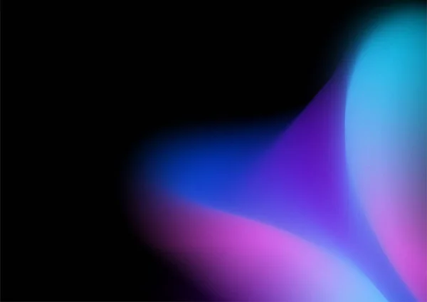 Mavi Mor Aurora Dokusuyla Soyut Bulanık Hologram Gramlı Gradyan Arkaplan — Stok Vektör