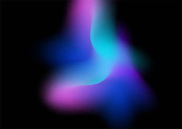 要旨青ピンク紫色のグラデーションオーロラのテクスチャを持つぼやけたホログラムグラデーション背景 要旨技術液体波状形状未来バナー オーロラと光るベクトル — ストックベクタ
