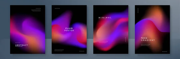 Fluide Flou Dégradé Vecteur Fond Affiches Style Moderne Minimal Avec — Image vectorielle