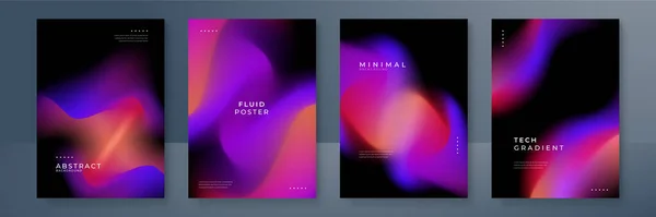 Flüssig Verschwommener Gradienten Hintergrundvektor Moderne Und Minimalistische Poster Mit Bunten — Stockvektor