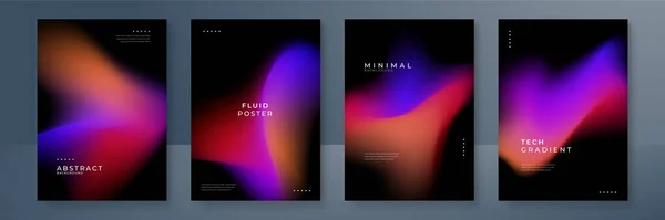 Flüssig Verschwommener Gradienten Hintergrundvektor Moderne Und Minimalistische Poster Mit Bunten — Stockvektor