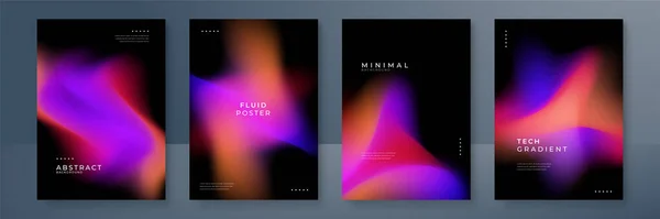 Fluide Flou Dégradé Vecteur Fond Affiches Style Moderne Minimal Avec — Image vectorielle