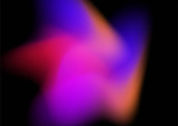Rosa Lila Orange Farbverlauf Hintergrund Mit Polarlicht Textur Auf Schwarzem — Stockvektor