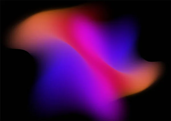 Синій Рожевий Помаранчевий Розмитий Абстрактний Фон Чорному Тлі — стоковий вектор