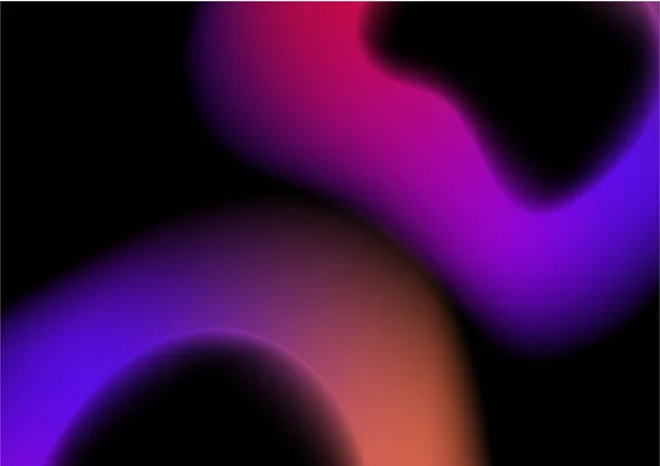 Růžová Fialová Oranžová Gradient Pozadí Texturou Polární Záře Černém Pozadí — Stockový vektor