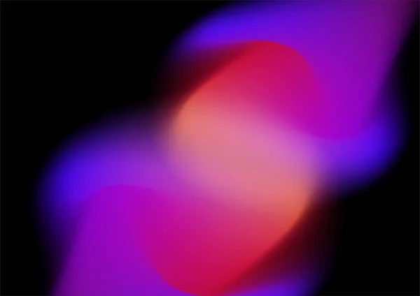 Blauw Roze Oranje Wazig Abstracte Achtergrond Zwarte Achtergrond — Stockvector