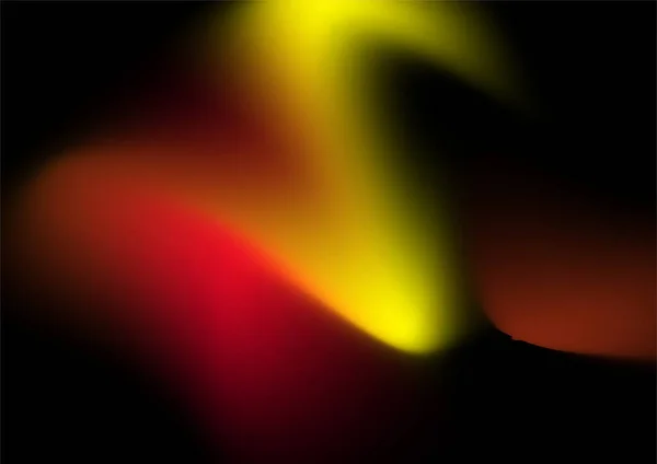 Абстрактный Красно Желто Оранжевый Композиционный Фон Аутовидной Формой Огня Черном — стоковый вектор