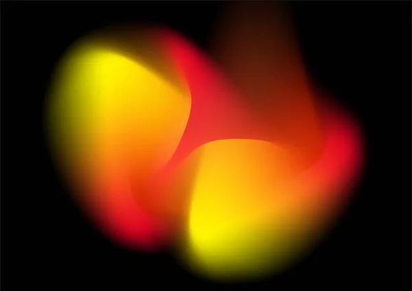 Abstrakter Farbverlauf Hintergrund Mit Rot Orange Gelber Feuertextur Polarlichtern — Stockvektor