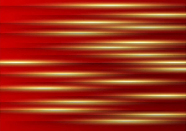 Fondo Abstracto Rojo Oscuro Dorado Con Formas Línea — Vector de stock
