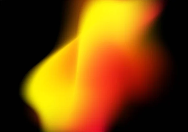 オーロラの形をした赤オレンジ色の黄火の質感を持つ抽象的なグラデーション背景 — ストックベクタ