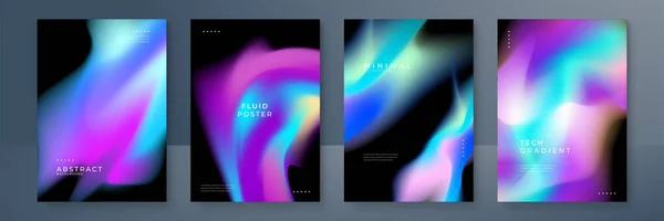 Blurred Blue Pink Purple Gradient Backgrounds Set Modern Abstract Blurred — Archivo Imágenes Vectoriales
