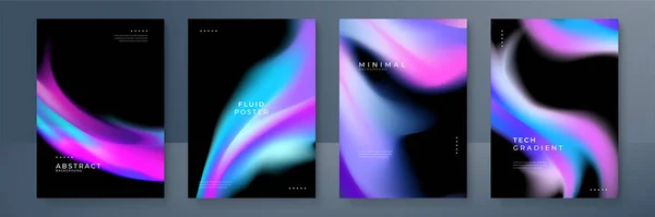 Couverture Dégradé Ensemble Avec Dégradé Flou Aurore Couleur Abstraite Conception — Image vectorielle