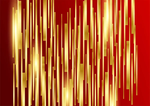 Abstrato Vermelho Escuro Fundo Dourado Com Formas Linha —  Vetores de Stock