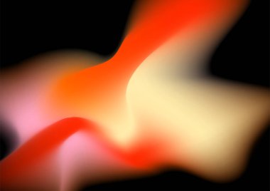 Siyah arkaplan üzerindeki soyut turuncu gradyan bulanık arkaplan