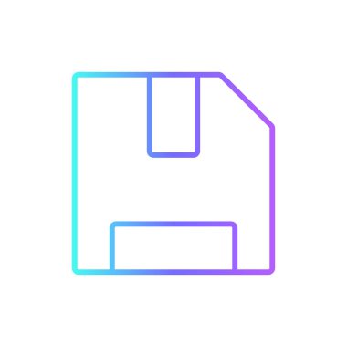 Mavi duotone tarzında veri yönetim simgesini kaydet. teknoloji, belge, bilgisayar, internet, dijital, grafik, elektronik. Vektör illüstrasyonu