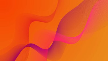 Soyut mor ve turuncu geometrik şekiller hafif gümüş teknoloji arka plan vektörü. Modern diyagonal sunum arkaplanı.