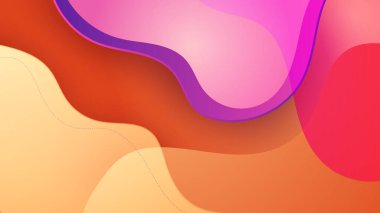 Soyut mor ve turuncu geometrik şekiller hafif gümüş teknoloji arka plan vektörü. Modern diyagonal sunum arkaplanı.