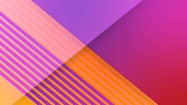 Soyut mor ve turuncu geometrik şekiller hafif gümüş teknoloji arka plan vektörü. Modern diyagonal sunum arkaplanı.