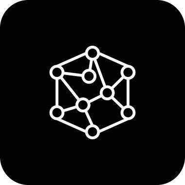 Siyah doldurulmuş çizgi biçiminde bağlantı veri yönetim simgesi. ağ, internet, medya, bilgi, küresel, bağlantı, sistem. Vektör illüstrasyonu