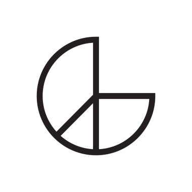 Çizgi çizimi tarzında bir grafik simgesi. Diyagram, grafik, veri, büyüme, resim, finans, rapor. Vektör illüstrasyonu