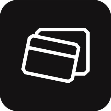 Siyah çizgili Kredi Kartı İş simgesi. Banka, finans, para, banka, ödeme, ATM. Vektör illüstrasyonu