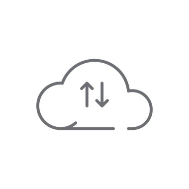 İş simgesini siyah taslak tarzıyla paylaşmak. share, social, media, network, button, element, link. Vektör illüstrasyonu