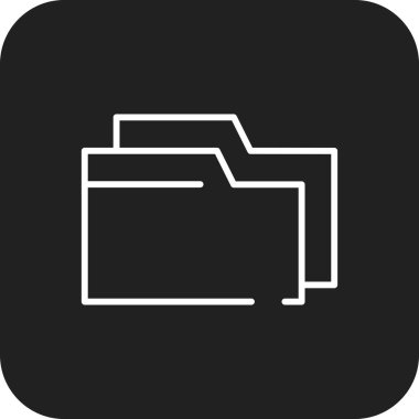 Dizin İşletme simgesi, siyah doldurulmuş satır biçiminde. belge, kağıt, bilgisayar, organize, arşiv, aç. Vektör illüstrasyonu