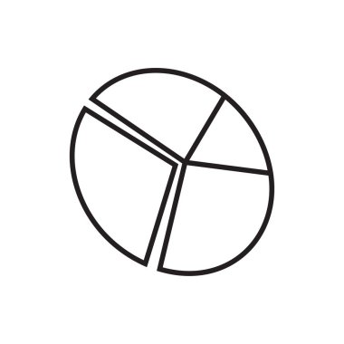 Çizgi çizimi tarzında bir grafik simgesi. Diyagram, grafik, veri, büyüme, resim, finans, rapor. Vektör illüstrasyonu